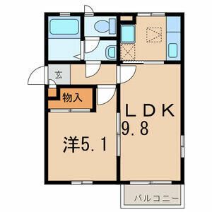 ＫＨハイツ 201号室 間取り