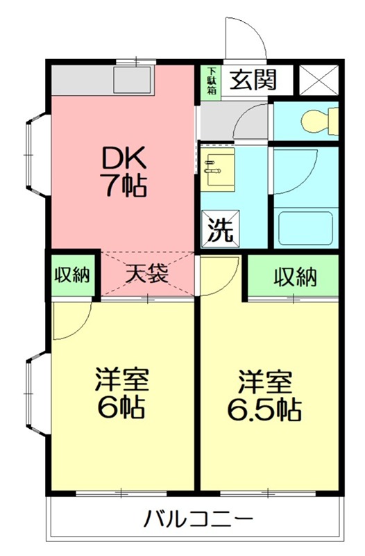 シティパル戸塚Ⅲ 405号室 間取り