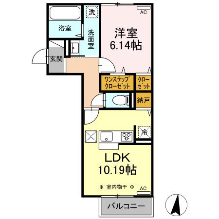 ヒルズ萩山 106号室 間取り
