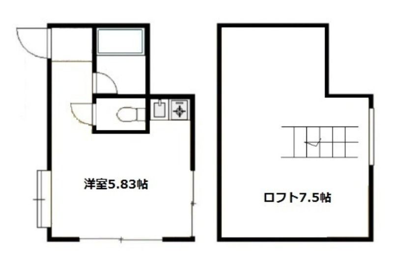 セゾン茅ヶ崎 201号室 間取り