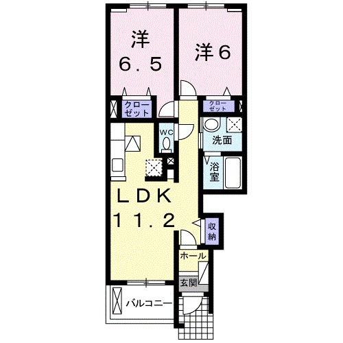 ミルキーウェイ 104号室 間取り