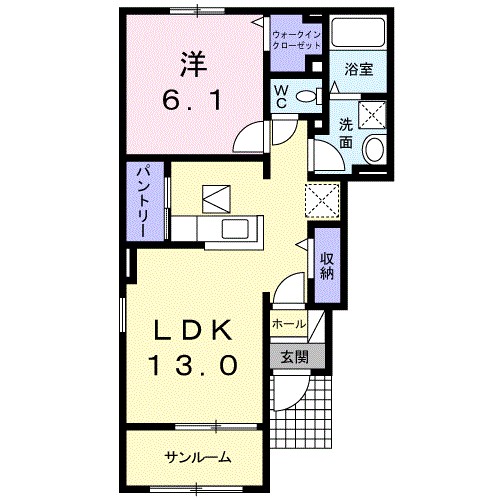 ブリーズ ガーデン 101号室 間取り