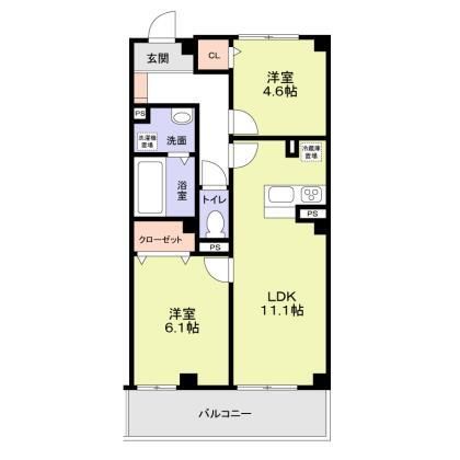 LAPIN湘南 205号室 間取り