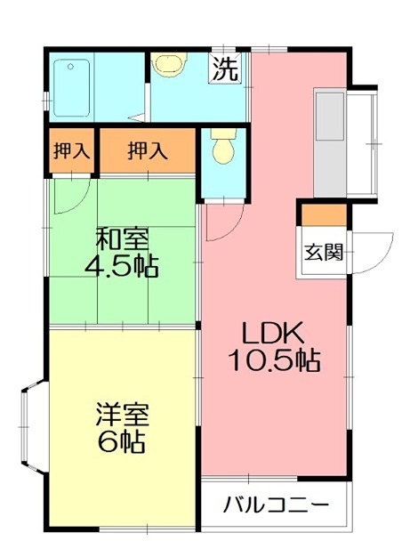 メゾンサンライトⅢ 201号室 間取り