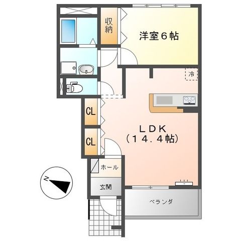 ブロードパインA 105号室 間取り
