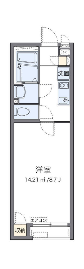 クレイノパルテドール 102号室 間取り