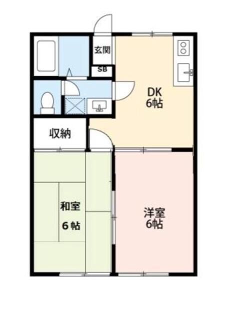 細田ハウス 202号室 間取り