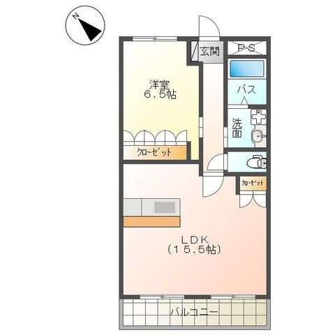 スカイヒルズ 0401号室 間取り
