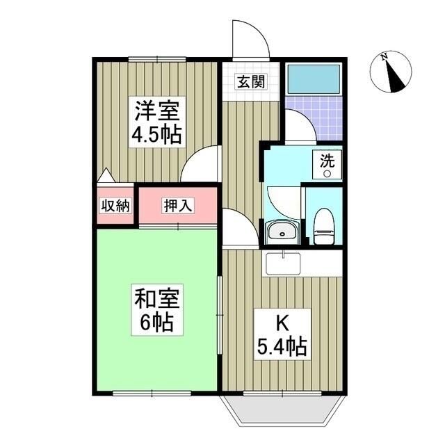 グリーンヴィラ 107号室 間取り