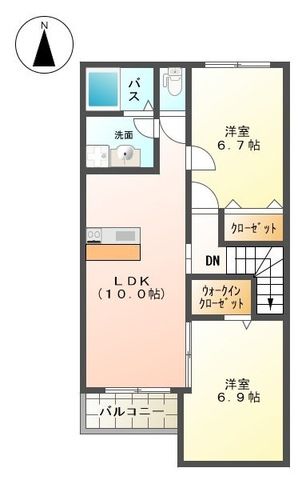 パールM&M 0201号室 間取り