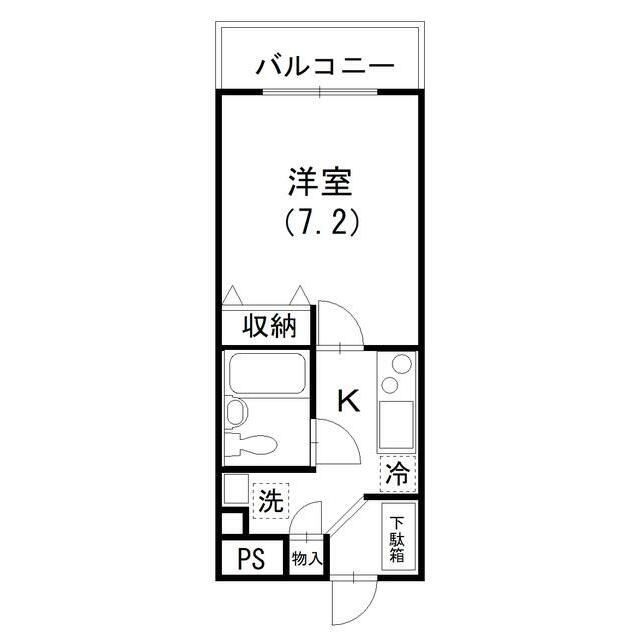 マンション妻田 202号室 間取り