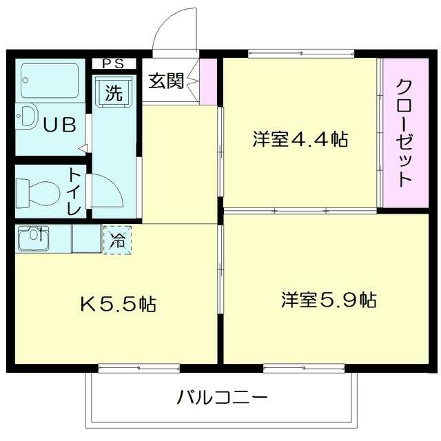 パークサイド桜山 202号室 間取り