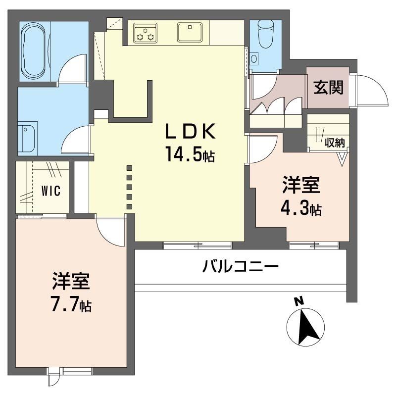 カーサレジオ戸塚 201号室 間取り
