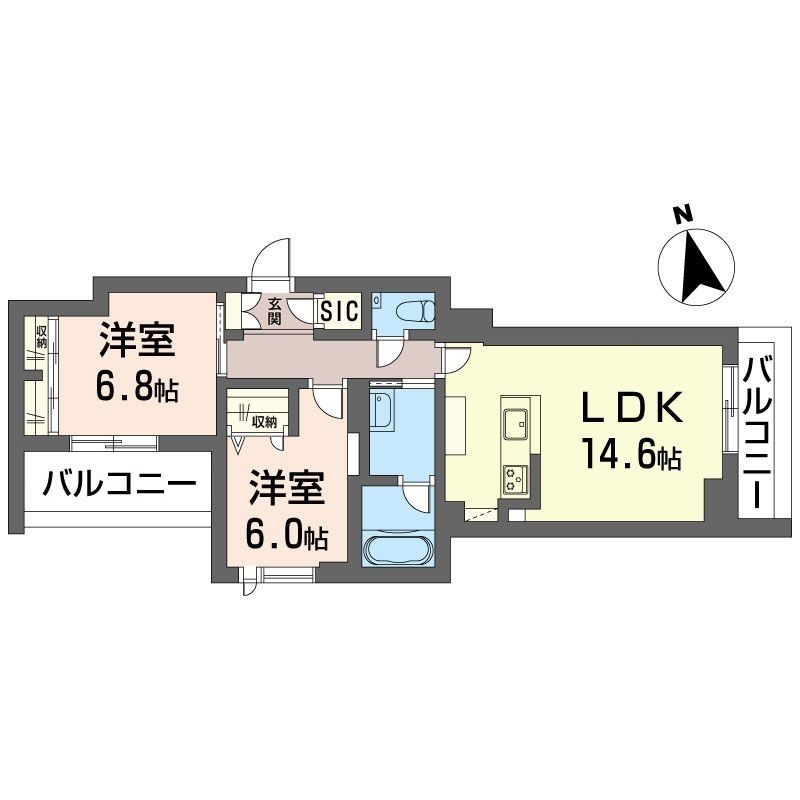 カーサレジオ戸塚 206号室 間取り