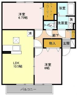 ラディアント 103号室 間取り