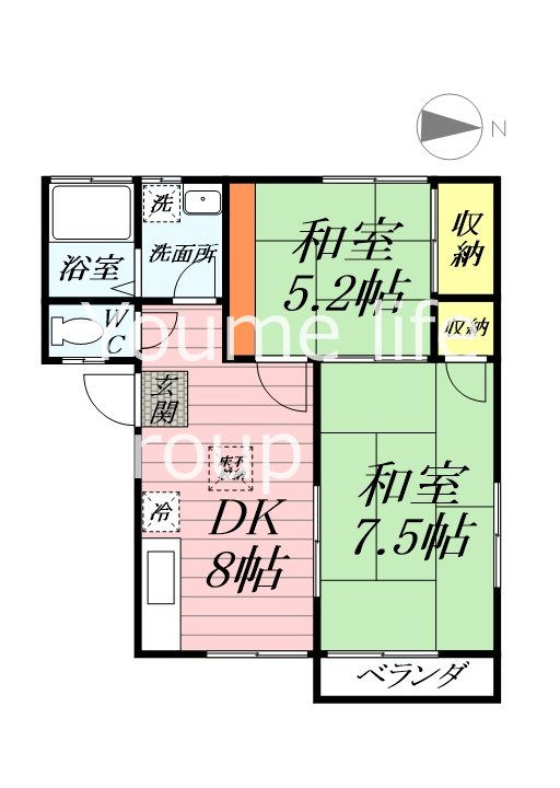 グリーンハイム平塚-A 101号室 間取り
