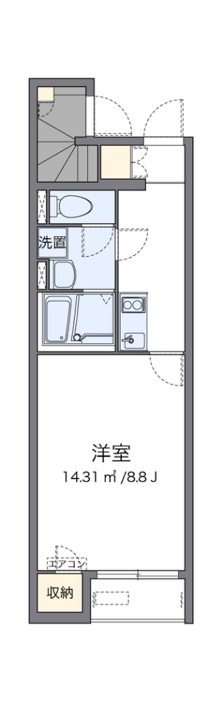 クレイノプルメリア２３ 115号室 間取り