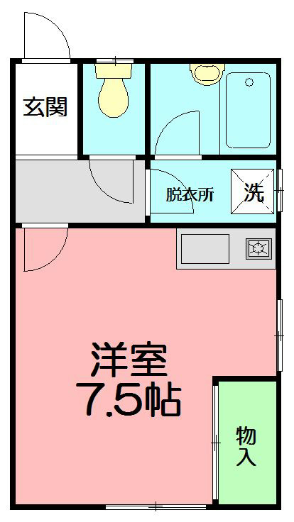 ハイツ中田 202号室 間取り