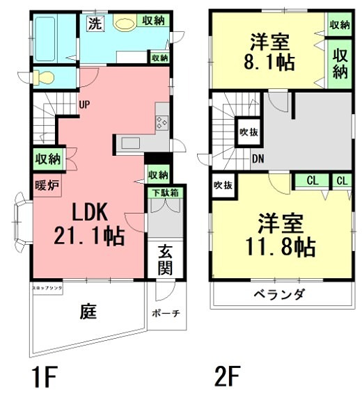石田シャーウッド貸家 間取り