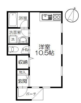 ＣＡＳＡ　ＭＯＤＥＲＮＯ 102号室 間取り