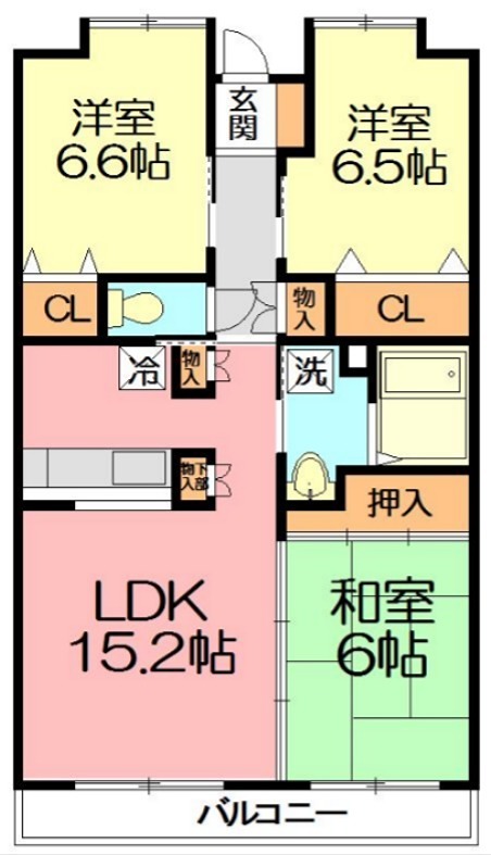 N-flats藤沢善行B棟 2202号室 間取り