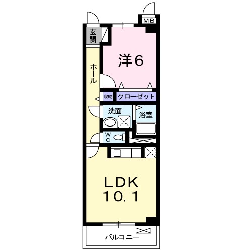 グランベール湘南 303号室 間取り