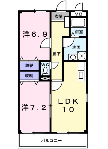 ソレアード 301号室 間取り