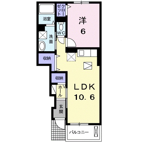 グレース A 104号室 間取り