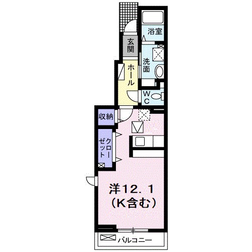シャン ジェルメ・アイ 103号室 間取り