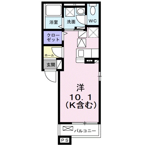 セレノ・イリーデ 102号室 間取り