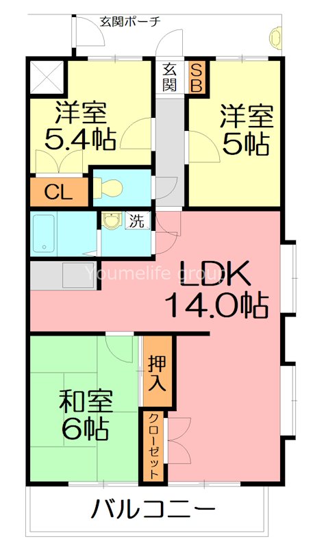 プリムローズ 204号室 間取り