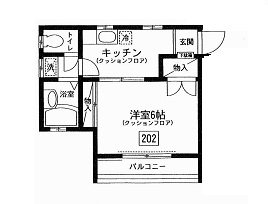 VERT MAISON 202号室 間取り
