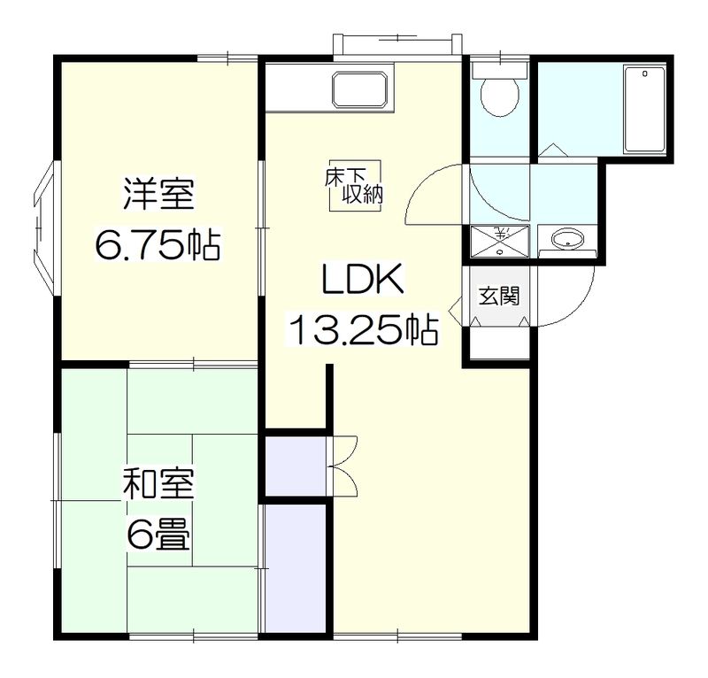 藤間コーポ 102号室 間取り