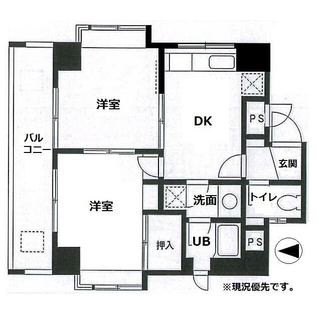ジュネパレス平塚第一 503号室 間取り