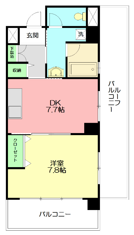 Ａ＆Ｍマンションパウプリント 303号室 間取り