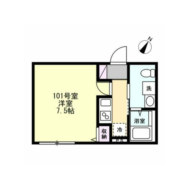 ベイルームプレミア湘南台 101号室 間取り