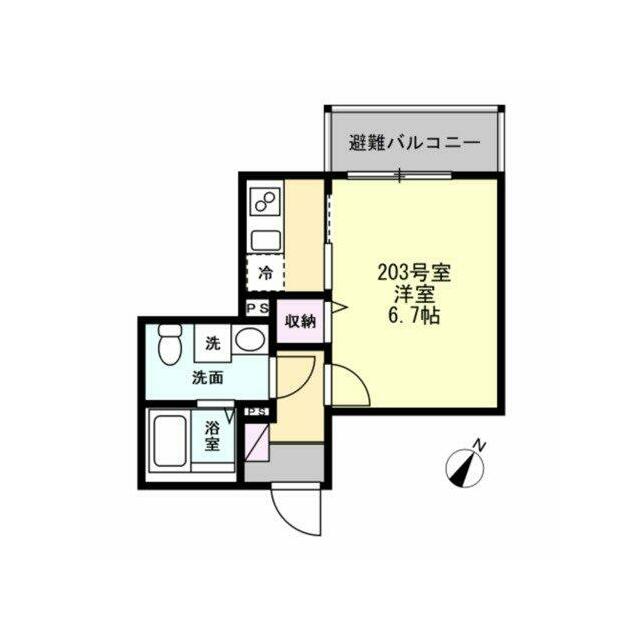 ベイルームプレミア湘南台 203号室 間取り