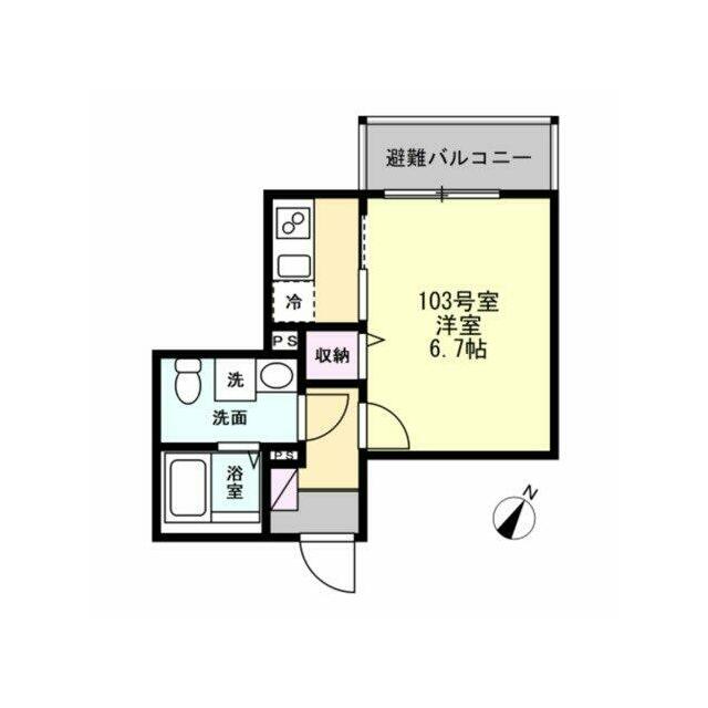 ベイルームプレミア湘南台 103号室 間取り