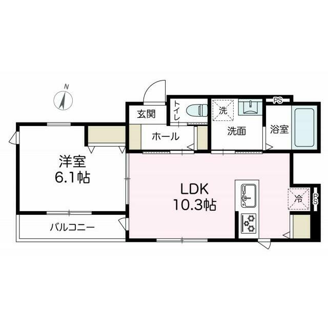 アズコンフォート 103号室 間取り