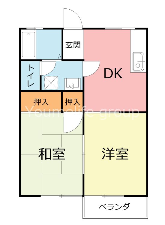 YNハイツⅡ 102号室 間取り