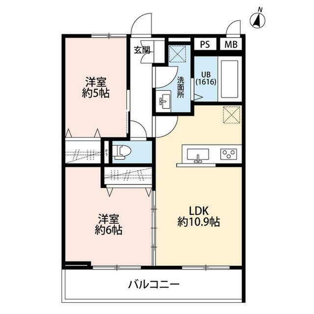 リコルテ湘南Ⅱ 307号室 間取り