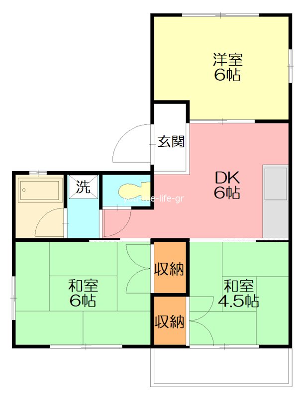 宮川ハイム 101号室 間取り