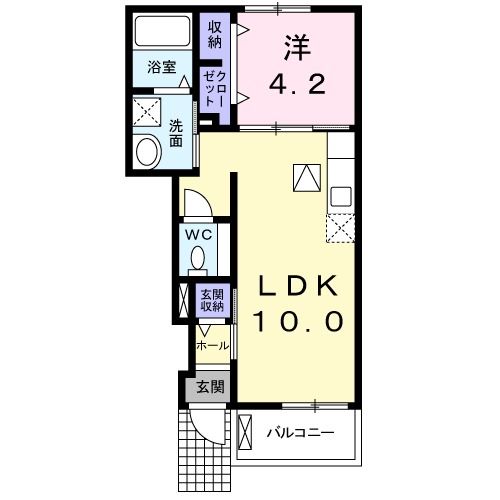 レジデンス花火屋 103号室 間取り
