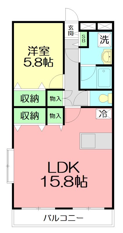 ベルフルール 101号室 間取り