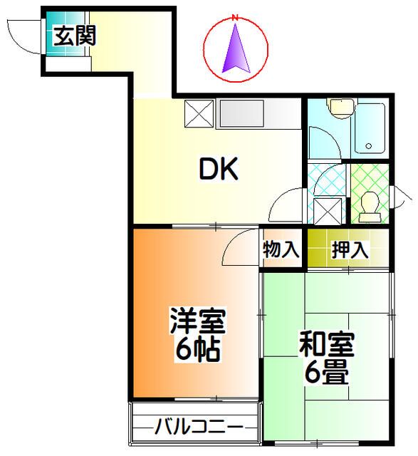 ラ・フォーレハイム 202号室 間取り