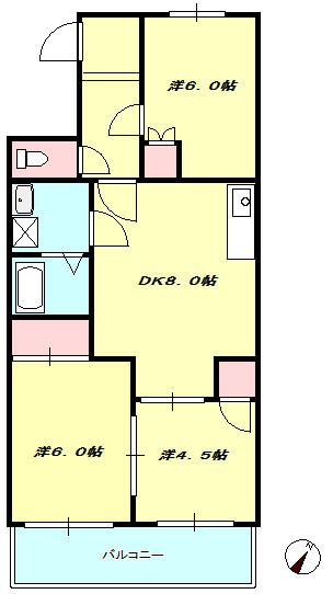 ロイヤルハイツⅡ 403号室 間取り
