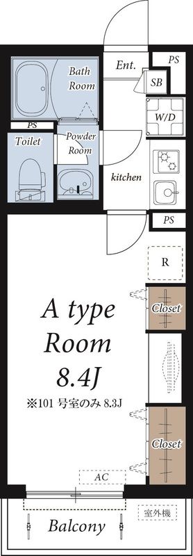 グレイス本厚木Ⅲ 305号室 間取り