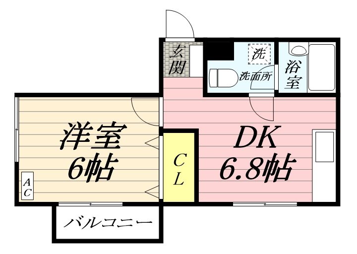 シャンロック湯本 301号室 間取り