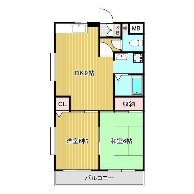 リバーシティ中山B棟 103号室 間取り