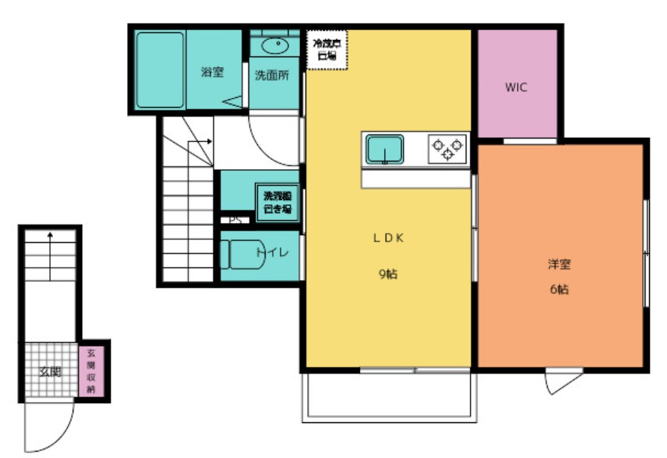 仮）入生田共同住宅 201号室 間取り